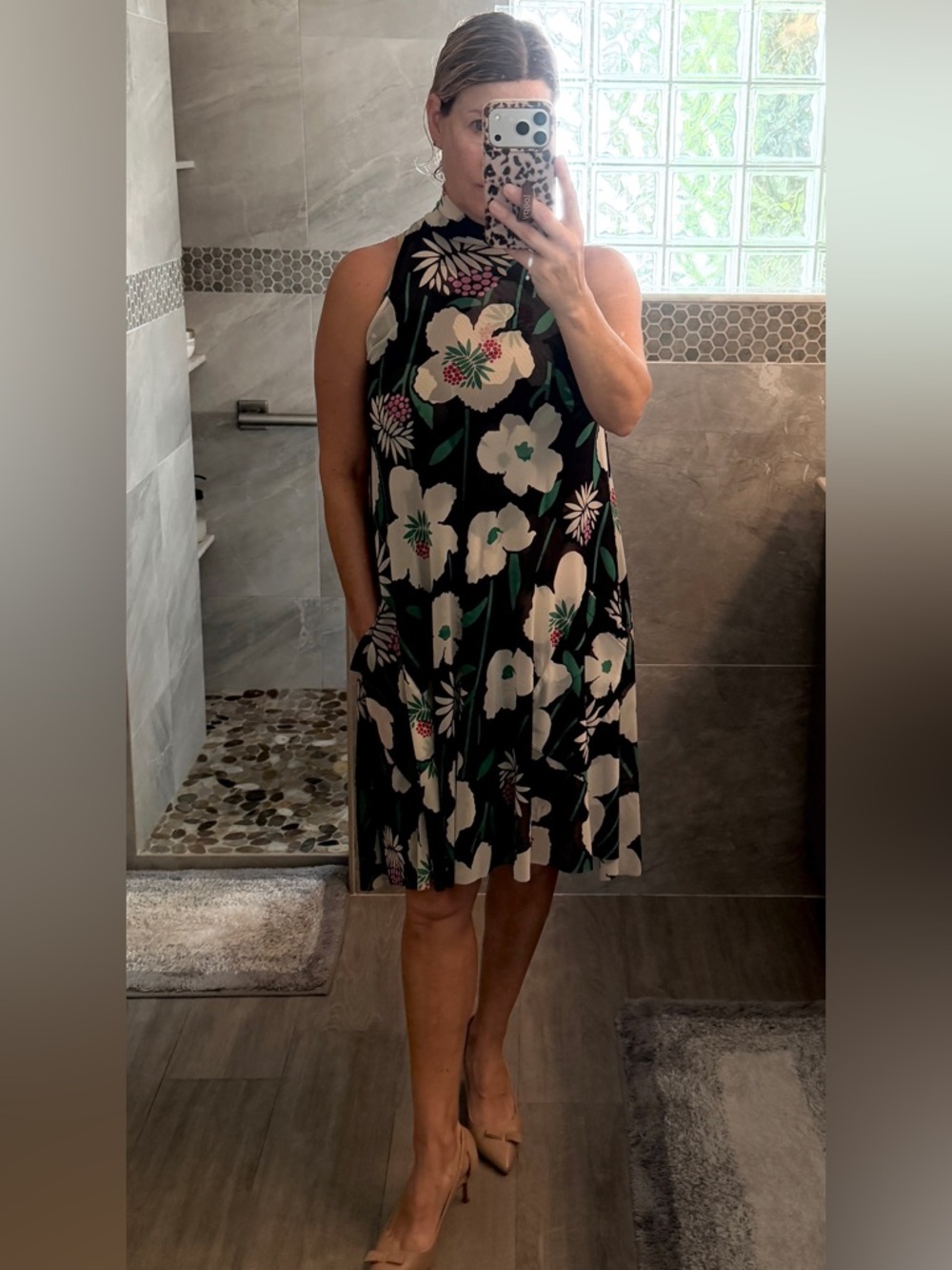 Petit Pois Floral swing dress